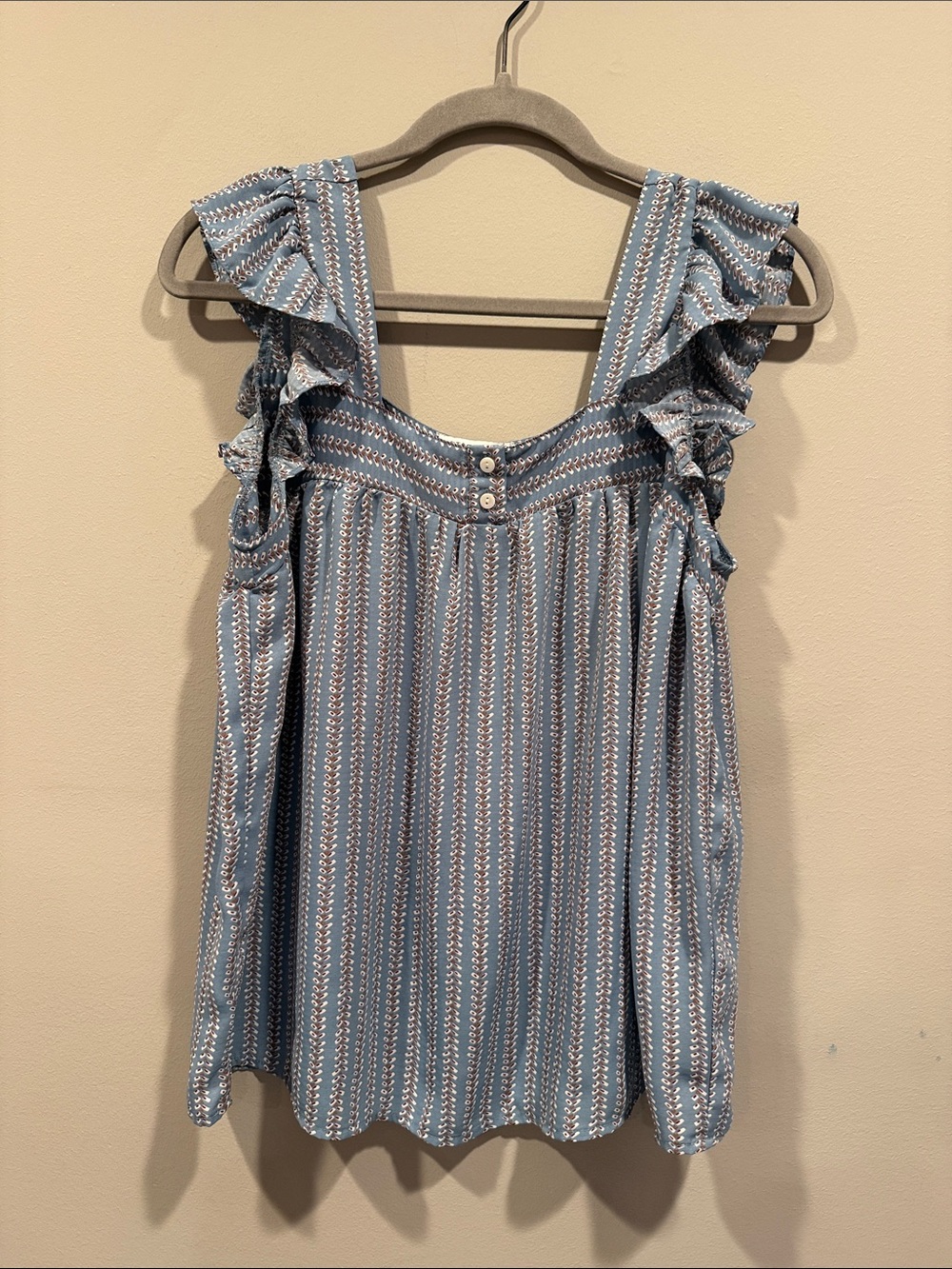 Staccato Blue Ruffle Strap Camisole
